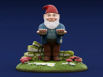 Holder Garden Gnome - Printable 3D print model
