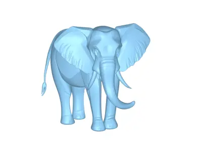 Elephant 3D Printable Model STL OBJ 3D print model