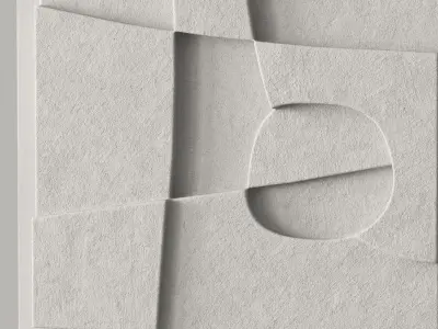 Abstract relief artwork 3D model