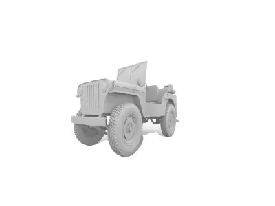 3d jeep willys 3D model