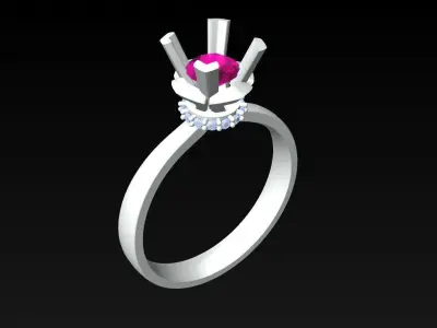 Diamond Ring - Womens Rings - N717809 3D print model