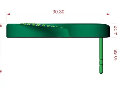 Luxury Organic Gold Diamond Earrings 3D Model 3D print model