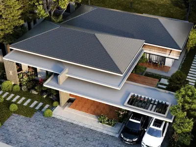 Garden Villas Exterior Model 3D model