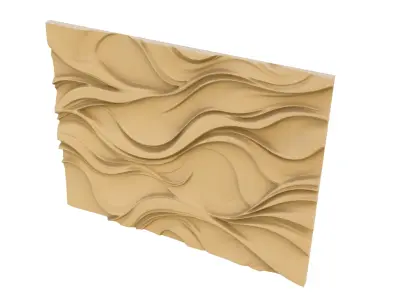 modern panel wall decor set wall relief mural CNC 81 3D model