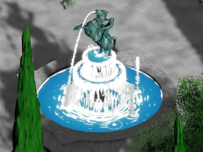 Fountain Garden 3D model