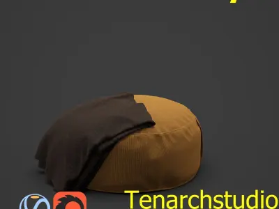 Tenarchstudio padded stool render ready  3D model