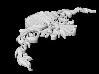 Central decor ornament for furniture 3D model 654