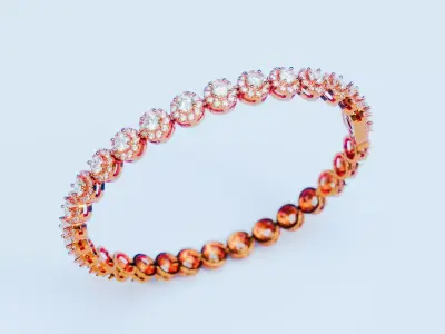 Tennis bracelet open box clasp 2 3D print model