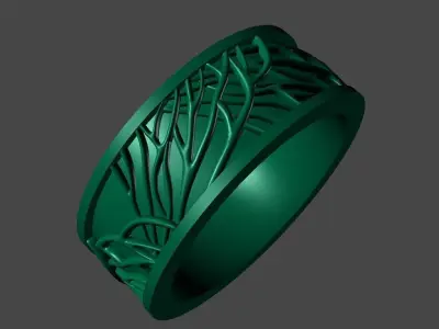 Tree of Life Wedding Band 3D print model