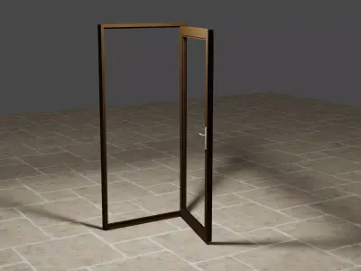 SINGLE ALUMINUM DOOR 90cm 3D model