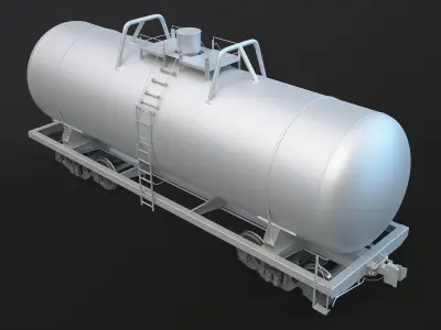 Railroad Tank Car High-Poly 3D model