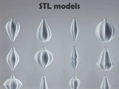 Christmas Ornament Pack 3D print model