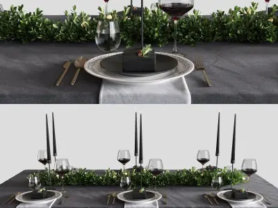 Decoration for  table set 3D model 3D model