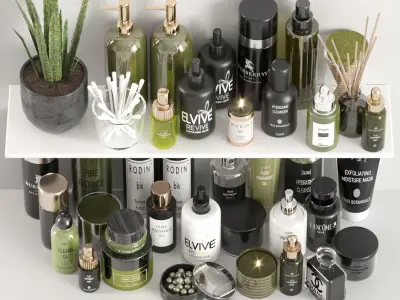 bathroom accessories 10 3D model