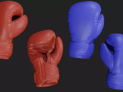Boxing gloves Low-poly 3D model
