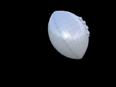 American football ball Low-poly 3D model