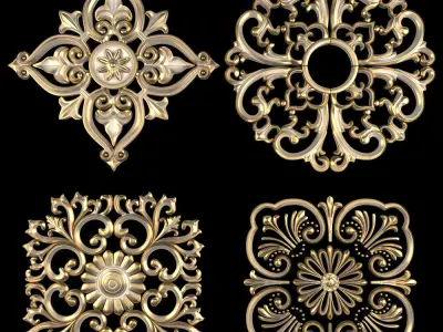 Decorative Wall Rosettes 10 3D model