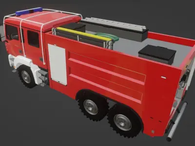 MAN TGA 26 440 Firetruck 3D model