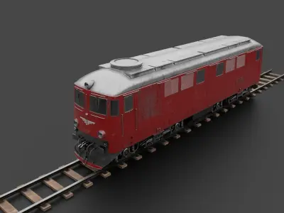 Diesel locomotive LDE Low-poly 3D model
