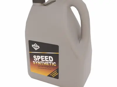 Engine Oil Can  Low-poly 3D model