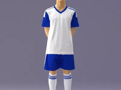 000319 Young Male Soccer Player Standing 1114 3D model