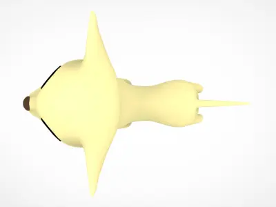 Cream Chihuahua Low-poly 3D model