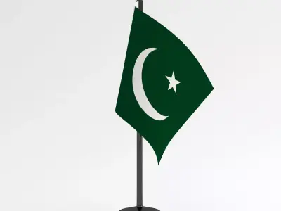 Table Flag Pakistan 3D model