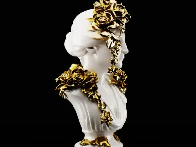 Female Statue Bust 3D model