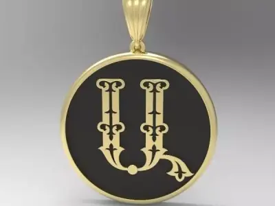 Decorative Letter A 3D print model