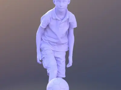 Leo 10190 - Footballer Child Low-poly 3D model