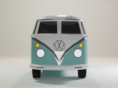 VW Camper  Low-poly 3D model