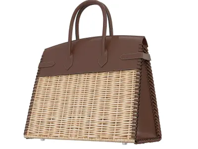 Hermes Picnic Sellier Birkin Bag Low-poly 3D model