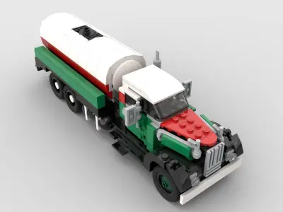 Vintage Heavy Tanker Truck  Octan livery LEGO TOY 3D model