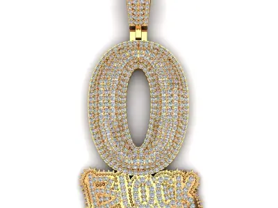 luxury hipop pendant 3D print model
