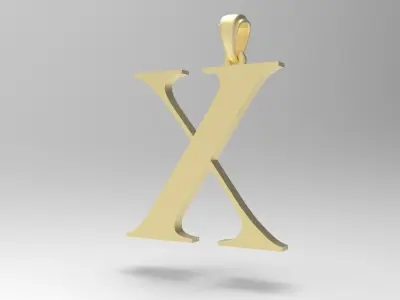 Alphabet Latin X 3D print model