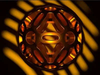 Spherical Pattern Symmetry Low-poly 3D model