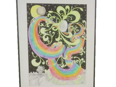 Picture Frame - Love and Live Low-poly 3D model