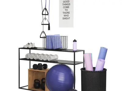 Home Fitness Set 3D model