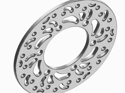 Motorcycle Front Brake Disc 3D print model