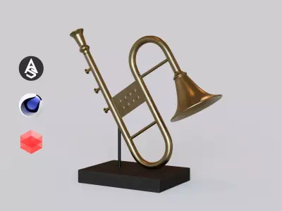 Decorative Musical Instrument 3D model