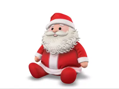 Santa Claus Plushy Cute Low-poly 3D model