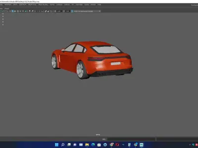 Porsche Panamera Turbo s Low Poly 3D Model Low-poly 3D model