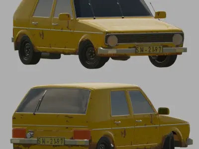 Generic old car 3D model
