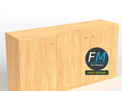 Wooden sideboard 1 3D model