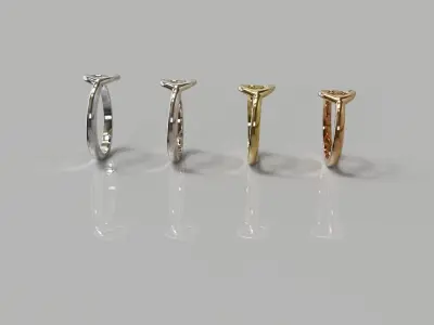Heart Ring 3D print model 7
