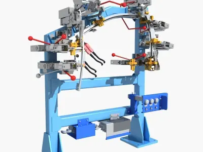 Industrial Equipment 39-Car Door Welding Fixture 3D model