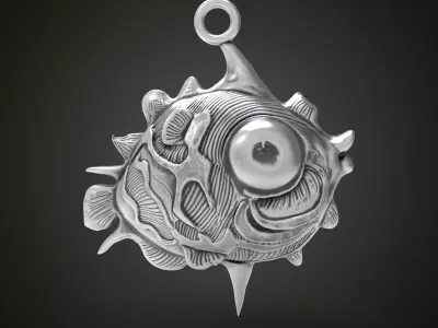 Decorative fish pendant 3D print model