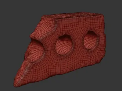 Ultra realistic Old Brick Scan 8k HD Low-poly 3D model