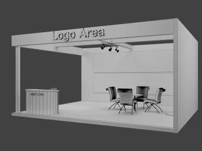 Booth Exhibition Stand a110b 3D model