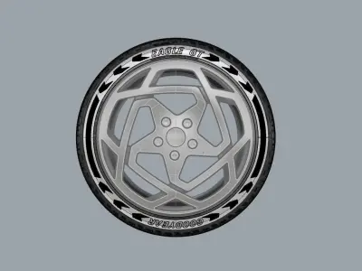 Custom car rim 3D model